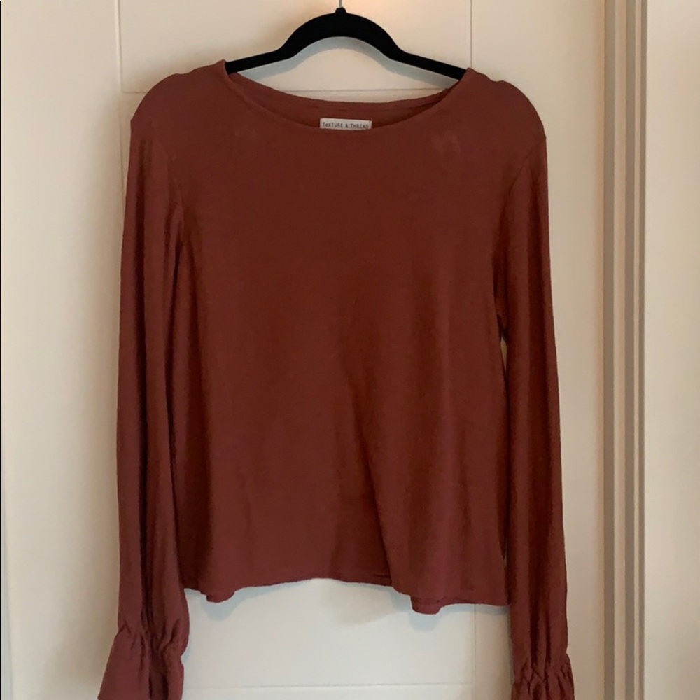 Madewell texture and thread long sleeve top
